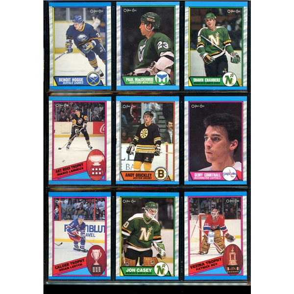 1989-90 OPC O-Pee-Chee Lot Of 9 Vintage Cards Various Teams & Players