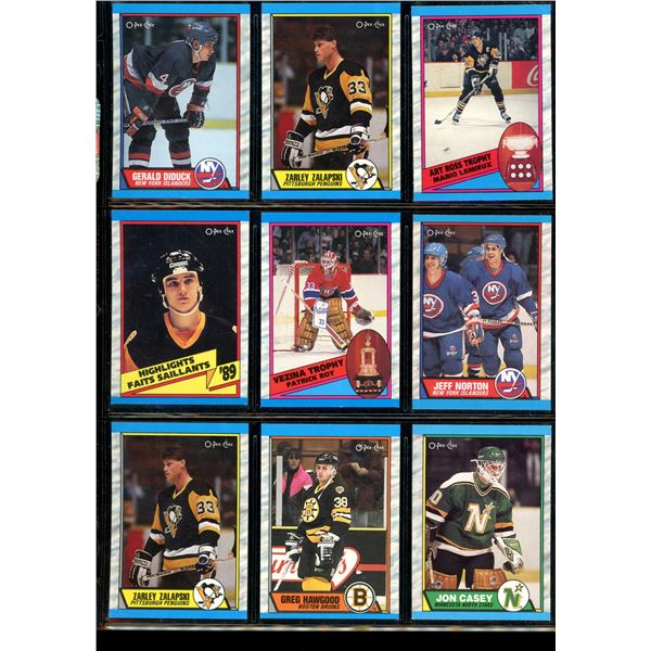 1989-90 OPC O-Pee-Chee Lot Of 9 Vintage Cards Various Teams & Players