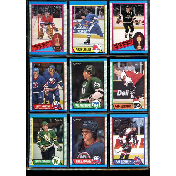 1989-90 OPC O-Pee-Chee Lot Of 9 Vintage Cards Various Teams & Players