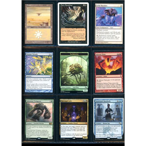 Lot Of 9 Various Magic The Gathering Cards Various Sets & Colors