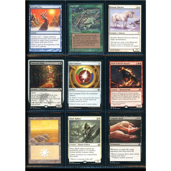 Lot Of 9 Various Magic The Gathering Cards Various Sets & Colors