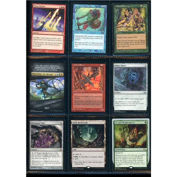 Lot Of 9 Various Magic The Gathering Cards Various Sets & Colors