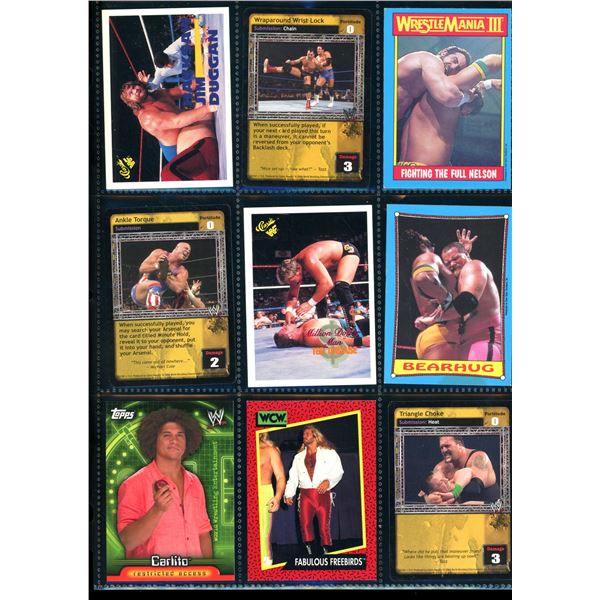 Lot of 9 Various Wrestling Collector Cards