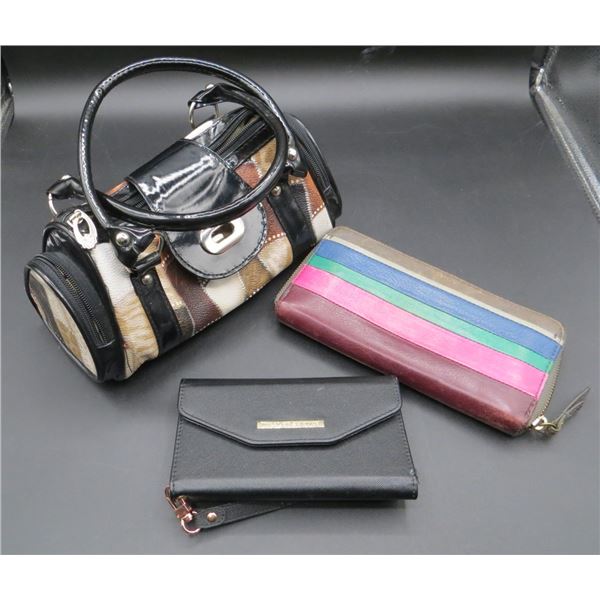 Small Patchwork Handbag & Fossil Wallet & Ideal OF Sweden Cell Phone Card Holder