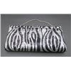 Image 1 : Costa Blanca Clutch Bag Evening Purse Silver & Black Sequence