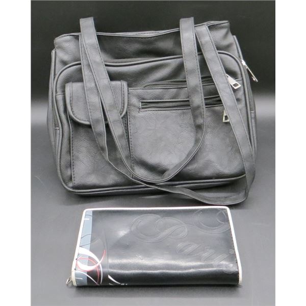 Black Purse With Alberto Paris Wallet