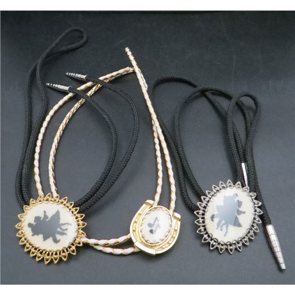 Lot of 3 Bolo Ties For Western Wear