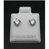 Image 1 : Sterling Silver & Crystal Stud Earrings