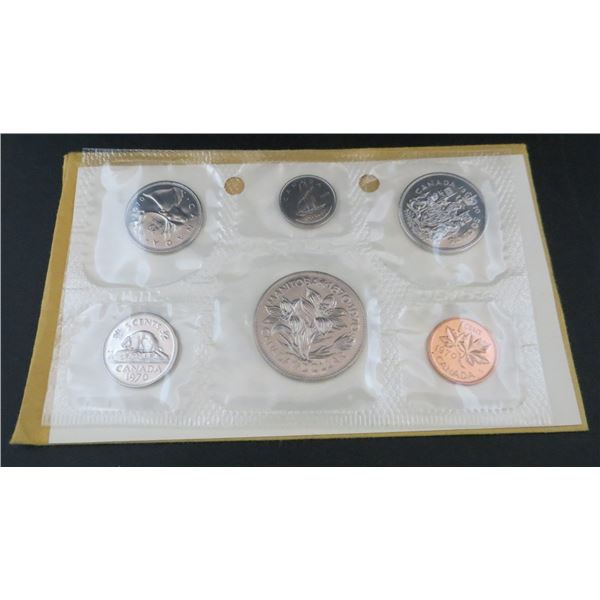 Royal Canadian Mint 1970 Manitoba Dollar Uncirculated 6 Coin Collector Set