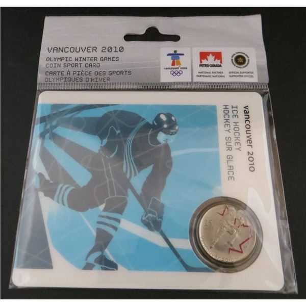 RCM 2007 Vancouver 2010 Twenty-Five 25 Cent Ice Hockey Quarter