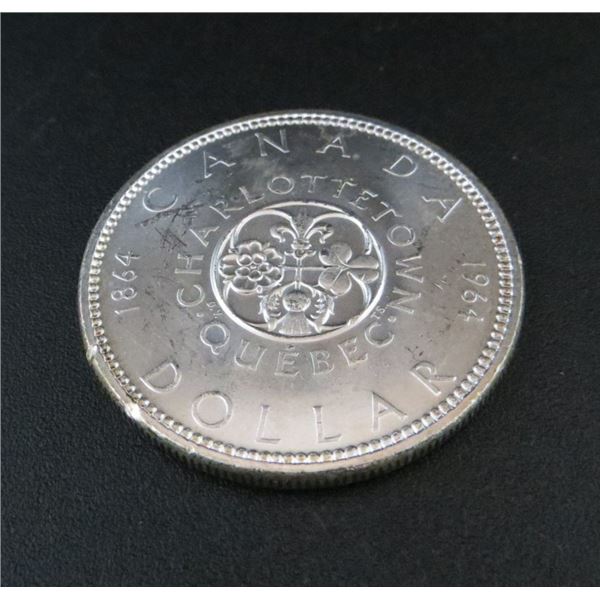 1964 Canadian Silver $1 Dollar Coin
