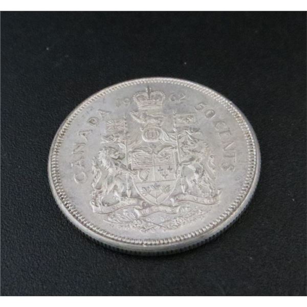 1962 Canadian Silver 50 Cent Coin