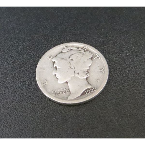 1923 USA Silver 10 Cent Coin