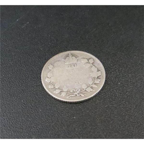 1936 Canadian Silver 10 Cent Coin