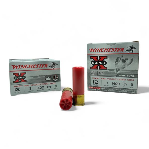 Winchester Super X Xpert Steel Shot 12 Ga, 3", 1-1/4 oz, #3 Shot Lead Free Ammunition, 50 Rounds