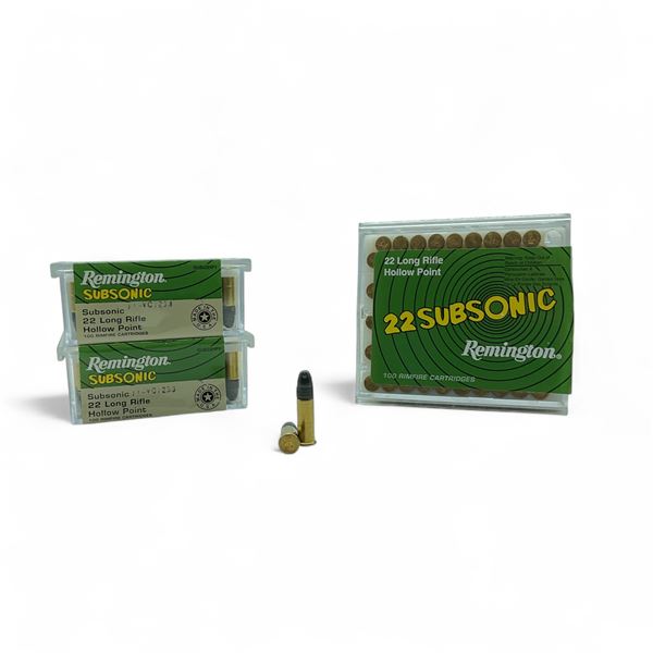 Remington Subsonic .22 LR, 38 Grain LRN HP Ammunition, 300 Rounds