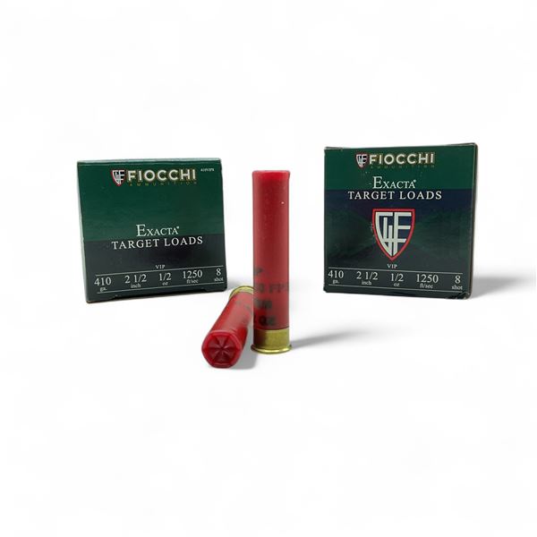 Fiocchi Exacta Target Loads 410 Ga, 2-1/2", 1/2 oz, #8 Shot Ammunition, 50 Rounds
