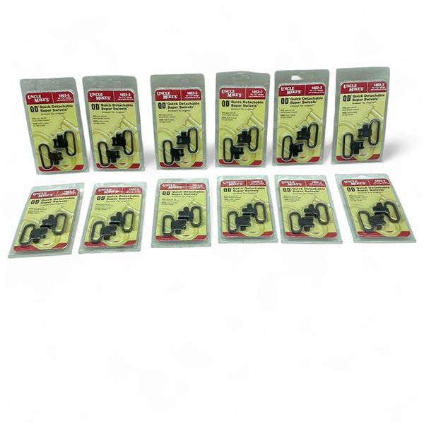 Uncle Mike's QD Super Swivels for 1 1/4" Slings on Firearms with QD Bases Already Mounted X 12 Qty