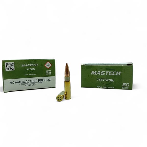 MagTech 300 AAC Blackout Subsonic, 200 Grain FMJ Ammunition, 100 Rounds