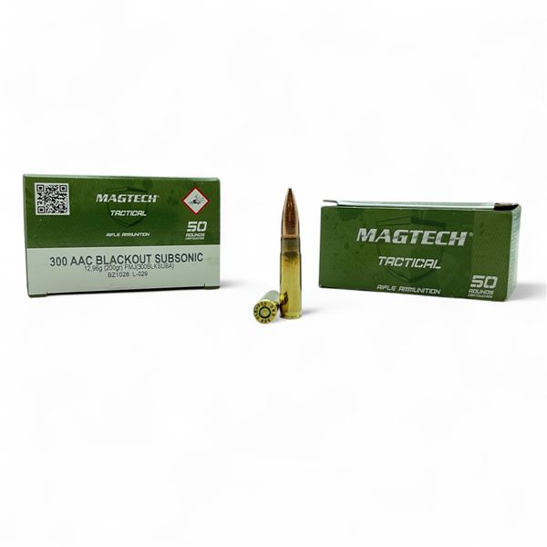 MagTech 300 AAC Blackout Subsonic, 200 Grain FMJ Ammunition, 100 Rounds