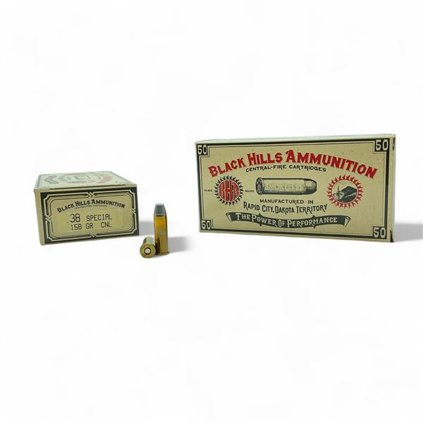 Black Hills Ammunition, .38 Special, 158 Grain CNL Ammunition, 100 Rounds