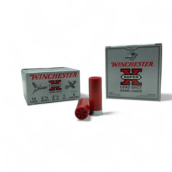Winchester Super X Game Loads 12 Ga, 2-3/4", 1 oz, #8 Lead Shot Ammunition, 50 Rounds