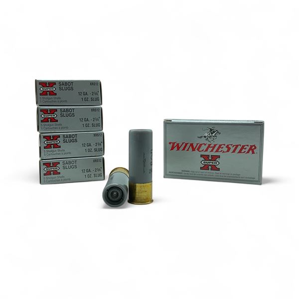 Winchester Super X 12 Ga, 2-3/4", 1 oz Sabot Slug Ammunition, 25 Rounds