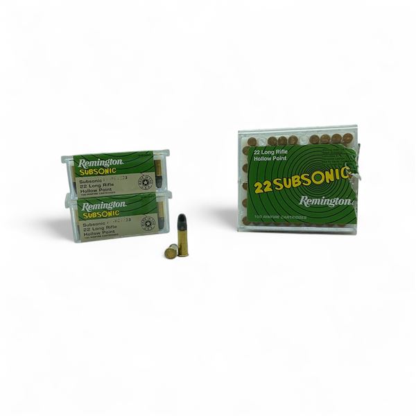 Remington Subsonic .22 LR, 38 Grain LRN HP Ammunition, 300 Rounds