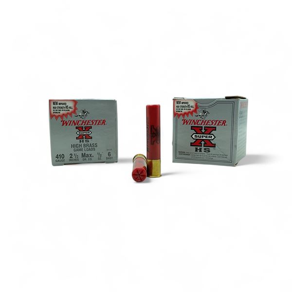 Winchester Super X High Brass Game Loads 410 Ga, 2-1/2", 1/2 oz, #6 Shot Ammunition, 50 Rounds