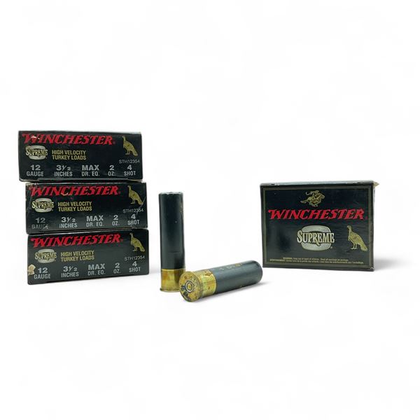 Winchester Supreme High Velocity Turkey Loads 12 Ga, 3-1/2", 2 oz, #4 Shot Ammunition, 40 Rounds