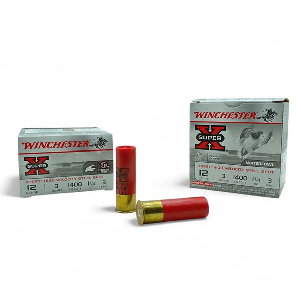 Winchester Super X Xpert Steel Shot 12 Ga, 3", 1-1/4 oz, #3 Shot Lead Free Ammunition, 50 Rounds