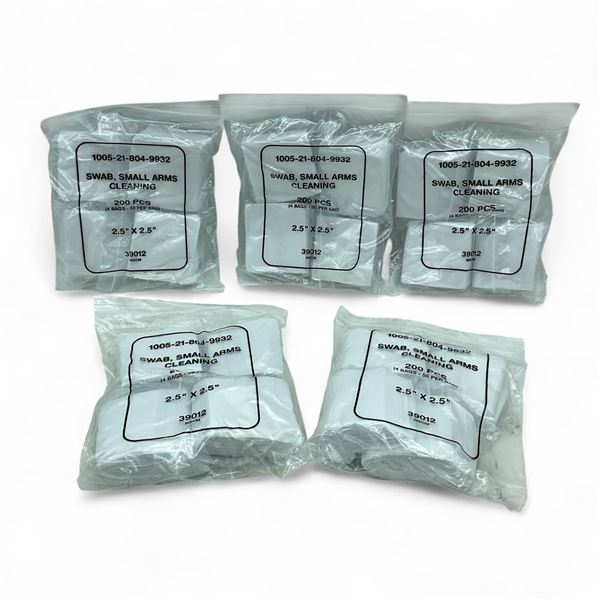 Small Gun Cleaning Patches, 2.5" X 2.5", 1000 Qty