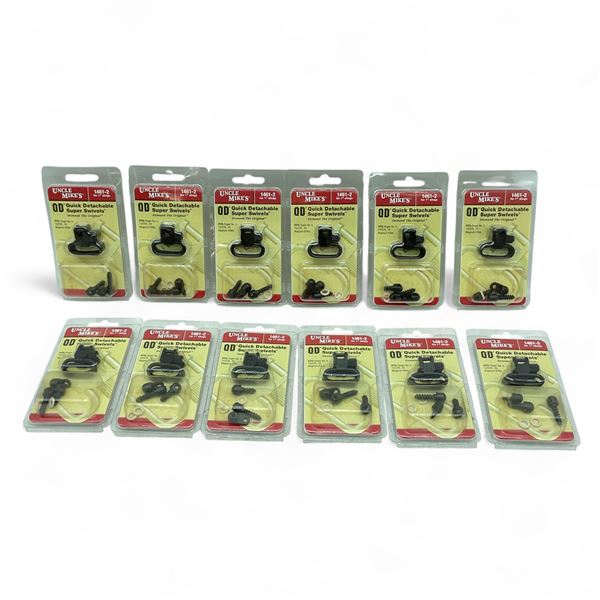 Uncle Mike's QD Super Swivels for Ruger No 3, 10/22, 44 Magnum Rifles X 12 Qty