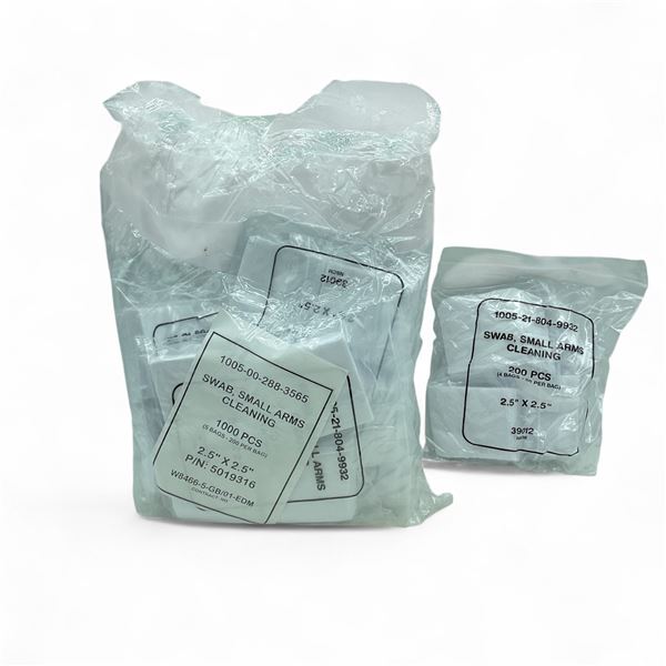 Small Arms Cleaning Patches, 2.5" X 2.5", 1000 Qty