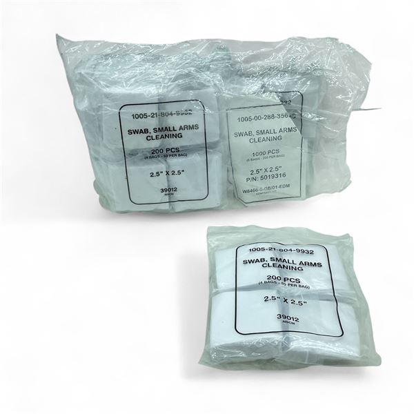 Small Arms Cleaning Patches, 2.5" X 2.5", 1000 Qty