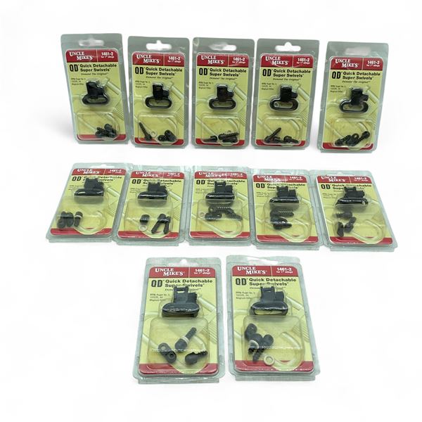 Uncle Mike's QD Super Swivels for Ruger No 3, 10/22 and 44 Magnum Rifles X 12 Qty