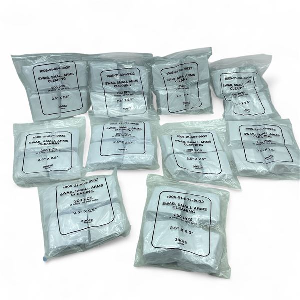 Small Arms Cleaning Patches 2.5" X 2.5", 2000 Qty