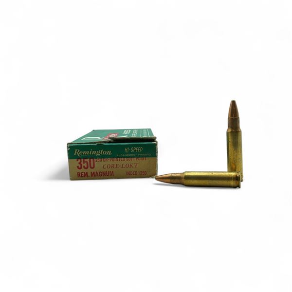 Remington Hi-Speed 350 Rem Magnum, 250 Grain Pointed Soft Point Core-Lokt Ammunition, 20 Rounds