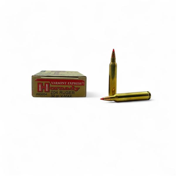 Hornady Varmint Express 204 Ruger, 32 Grain V-Max Ammunition 20 Rounds
