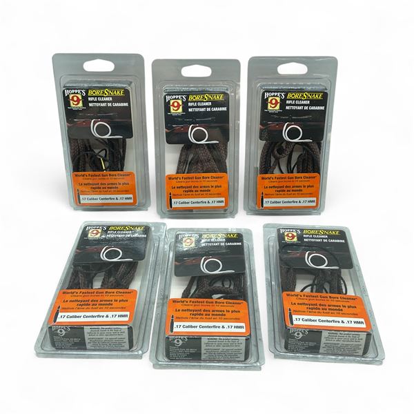 Hoppe's Bore Snake Rifle Cleaner for 17 Cal/ 17 HMR X 6 Qty