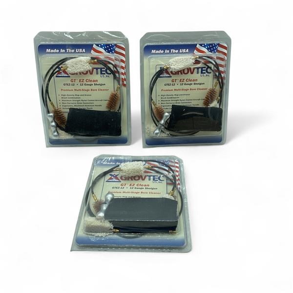 Grovtec EZ Clean Bore Cleaner for 12 Ga Shotguns X 3 Qty