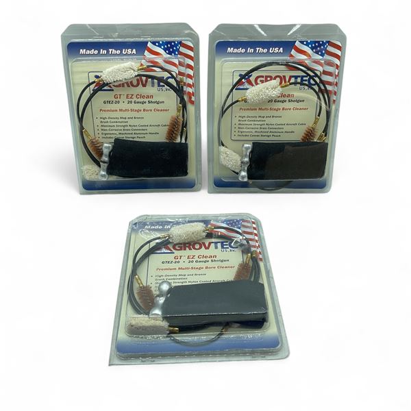 Grovtec EZ Clean Bore Cleaner for 20 Ga Shotguns X 3 Qty