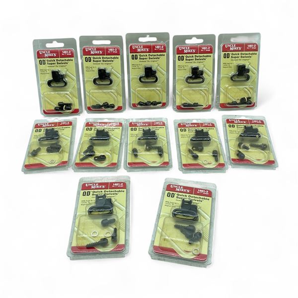 Uncle Mike's QD Super Swivels for Ruger No 3, 10/22 and 44 Magnum Rifles X 12 Qty