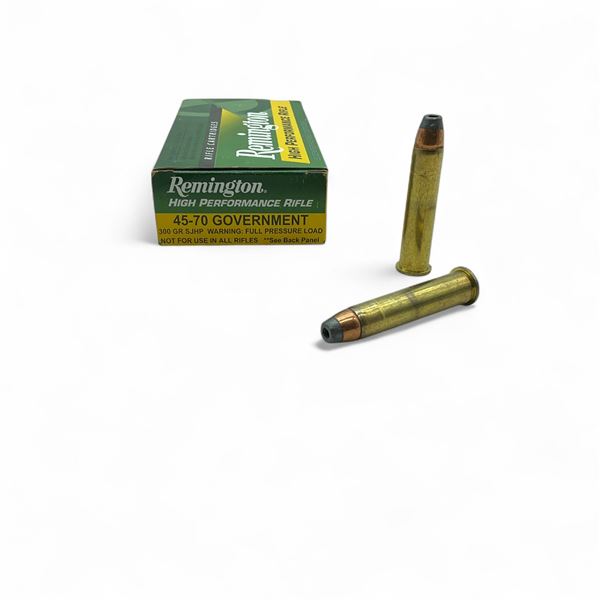 Remington High Performance Rifle 45-70 Government, 300 Grain SJHP Ammunition, 20 Rounds