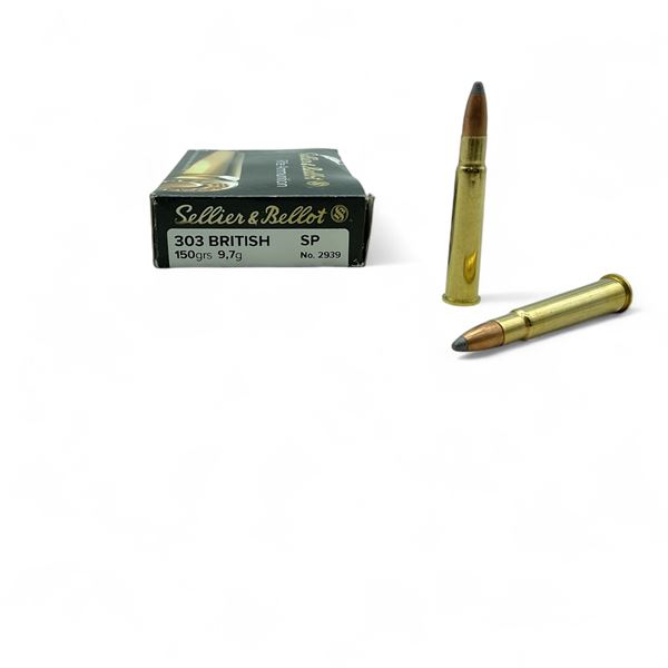 Sellier & Bellot 303 British, 150 Grain SP Ammunition, 20 Rounds