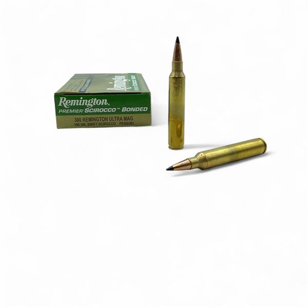 Reminton Premier Scirocco Bonded 300 Remington Ultra Mag, 180 Grain Swift Ammunition, 20 Rounds