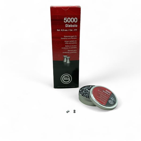 Geco Diabolo 4.5mm/ .177 Cal Airgun Pellets, 5000 Qty