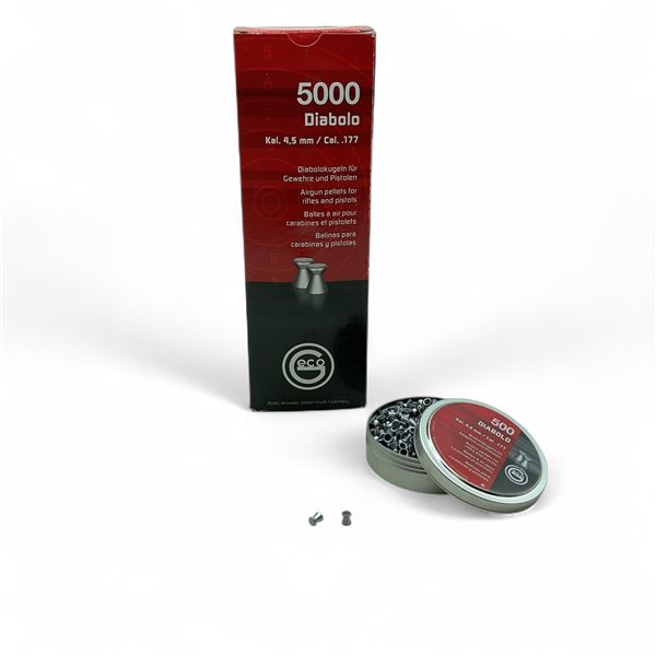 Geco Diabolo 4.5mm/ .177 Cal Airgun Pellets, 5000 Qty