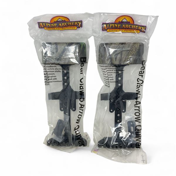 Alpine Archery Bear Claw 5 Arrow Quiver X 2, Black