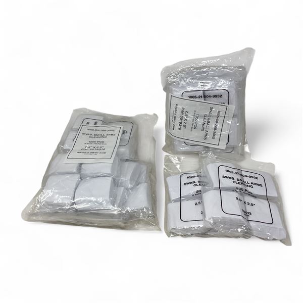 Small Arms Cleaning Patches 2.5" X 2.5", 2000 Qty